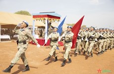 越南工兵队积极参加联合国阿卜耶伊临时安全部队特派团成立日纪念活动