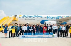 Vietravel航空公司首次开通韩国大邱至庆和省包机航班