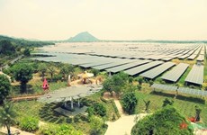 安江省安好太阳能发电厂成为有趣的新鲜迷人的景观
