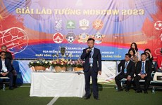 第二届莫斯科老将足球锦标赛加强旅俄越南人团结联谊