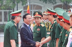 越南国家主席武文赏视察越南人民军总参谋部救援局