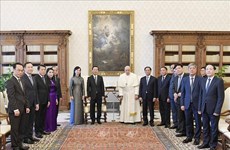 越南国家主席武文赏访问梵蒂冈 会见教宗方济各