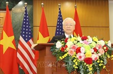 越共中央总书记阮富仲在与美国总统小约瑟夫·罗宾内特·拜登会谈后举行联合记者会上的讲话（译本）