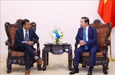 越南政府副总理陈红河会见美国沃尔玛公司副总裁古普塔