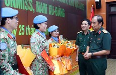 越南增派3名军官赴阿卜耶伊和南苏丹执行维和任务