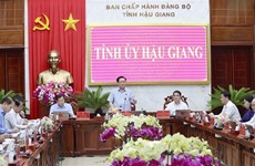 越南国会主席王廷惠与后江省委常委会举行工作会谈