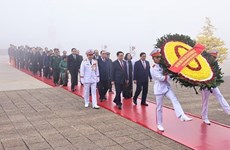 越南共产党建党94周年：党和国家领导人入陵瞻仰胡志明主席遗容