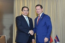 越南政府总理范明政会见柬埔寨首相洪玛奈