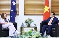 越南政府总理范明政会见澳大利亚参议院议长苏·莱恩斯