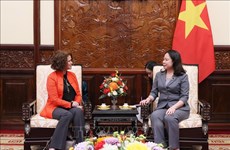 越南国家代主席会见世界银行驻越南首席代表