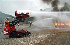 印度支那三国举行消防应急救援联合演习