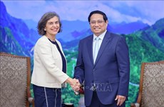 越南政府总理范明政会见西班牙新任驻越南大使