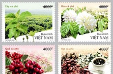 越南使用香味印刷技术的咖啡树宣传邮票亮相