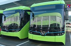 河内开通首条电动公交线路  创建绿色文明城市