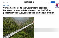 ​ 世界最长的越南高空人行玻璃桥备受美国媒体的关注