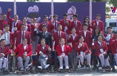 第12届东南亚残疾人运动会升旗仪式在柬埔寨举行