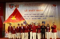 越南残疾体育团参加2010年广州亚残会