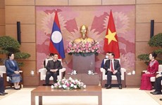 老挝国会主席赛宋蓬结束对越南的正式访问