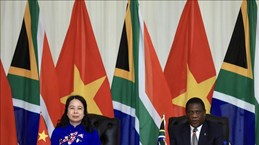 越南国家副主席武氏映春分别与南非领导人举行会谈与会晤