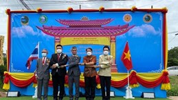 泰国越侨纪念路上的越南牌楼正式动工兴建