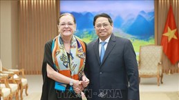 越南政府总理范明政会见萨尔瓦多外长亚历山德拉·希尔·蒂诺科