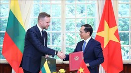 越南外交部长裴青山与立陶宛共和国外交部长举行会谈
