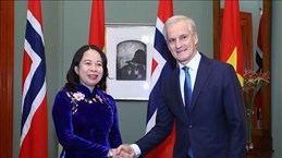 越南国家副主席武氏映春与挪威首相乔纳斯·加尔·斯托雷会谈的联合公报