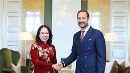 越南国家副主席武氏映春会见挪威王储哈康及挪威政府和议会领导人