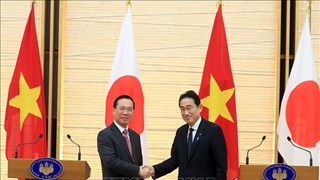 越南国家主席武文赏与日本首相岸田文雄举行会谈