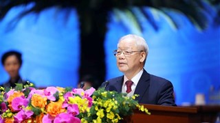 阮富仲在越南工会第十三届全国代表大会发表重要讲话