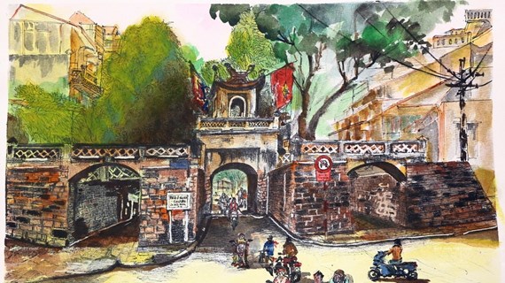 组图：国际画家笔下的河内古街  承载着多少人的记忆