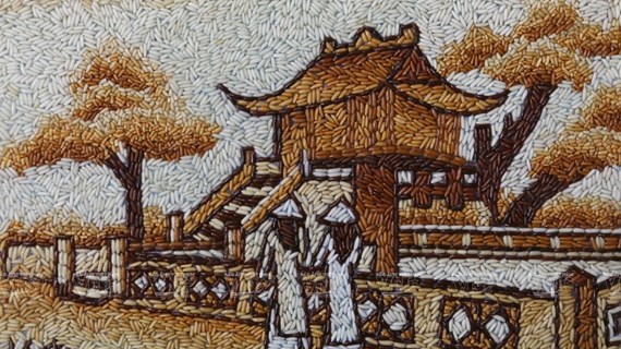 组图：刻画越南风土人情之美的大米画