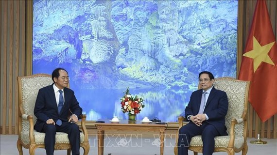 范明政总理会见韩国驻越南大使朴能运