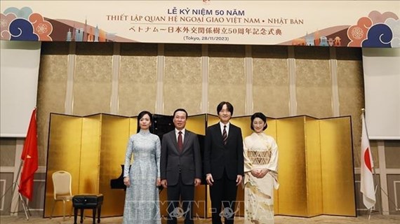 越南国家主席武文赏出席越日建交50周年庆典