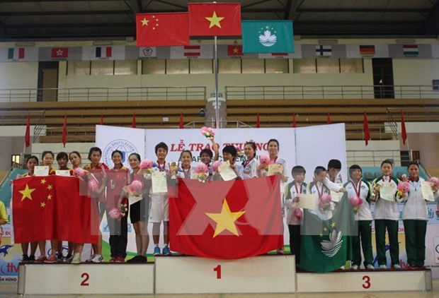 第八届毽球世锦赛：越南队稳居团体第一 hinh anh 1