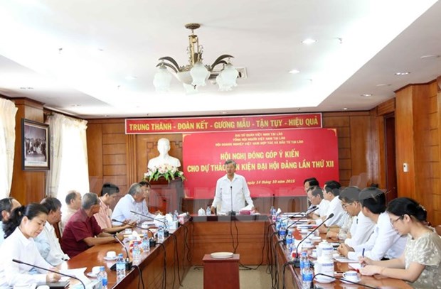 旅居老挝越南人为越共十二大文件稿提出意见 hinh anh 1