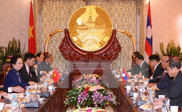 越南国家副主席阮氏缘对老挝进行正式访问 hinh anh 1