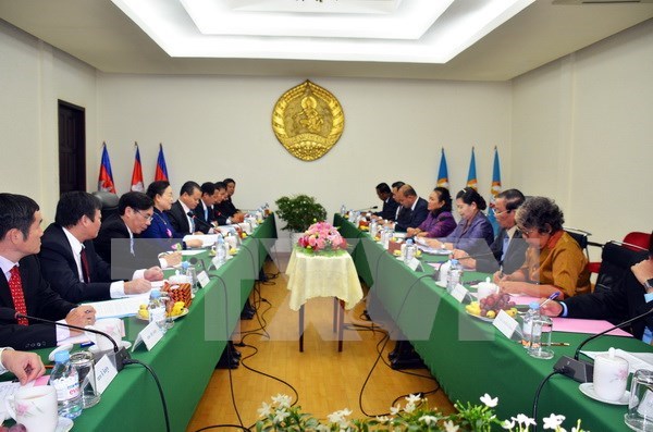 越南共产党高级代表团对柬埔寨进行正式访问 hinh anh 1