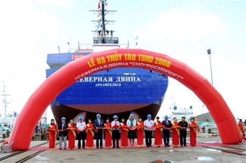 为俄罗斯建造的TSHD2000工程船成功下水 hinh anh 1
