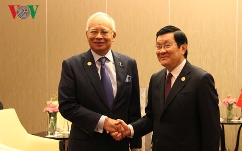 张晋创主席会见出席2015年菲律宾APEC峰会的秘鲁和马来西亚领导人 hinh anh 2