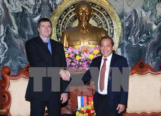 越南最高人民法院院长张和平会见俄罗斯司法部部长科诺瓦洛夫 hinh anh 1
