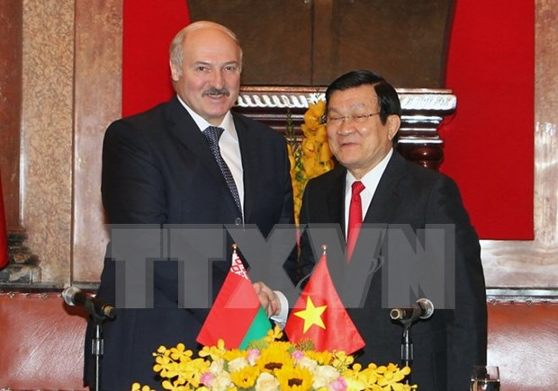 越南国家主席张晋创同白俄罗斯总统卢卡申科举行会谈 hinh anh 1