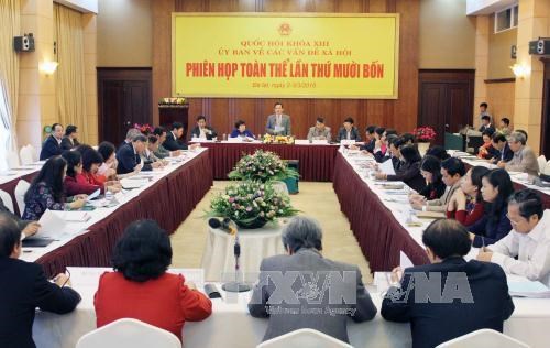 越南国会社会问题委员会第14次全体会议：应加强加强实施《社会保险法》的监督检查力度 hinh anh 1
