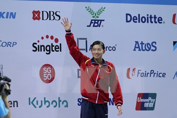 越南游泳女将阮氏映圆在美国游泳系列赛获得一枚银牌 hinh anh 1