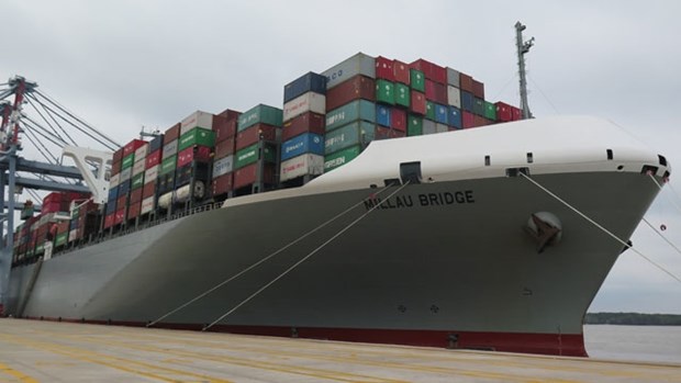 超大型集装箱船米洛桥轮成功靠泊越南盖梅港CMIT码头 hinh anh 1