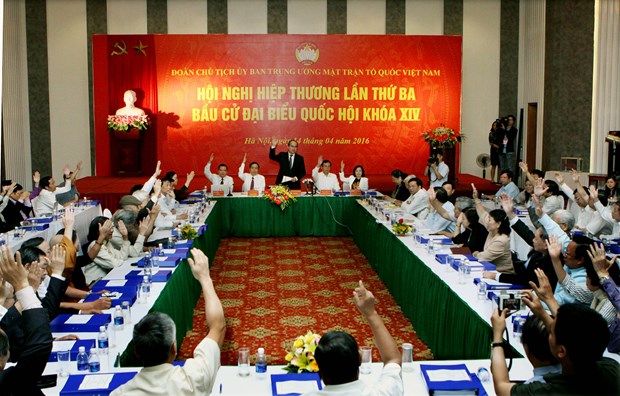 越南祖国阵线委员会就第十四届国会代表候选人召开第三轮协商会议 hinh anh 1