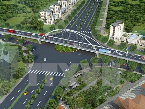 越南海防市兴建通往海防海港体系的立交桥 hinh anh 1