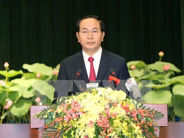 陈大光主席出席西贡-嘉定市正式命名为胡志明市40周年纪念活动 hinh anh 1