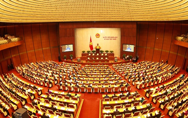 越南第十四届国会第一会议在河内隆重开幕 hinh anh 1