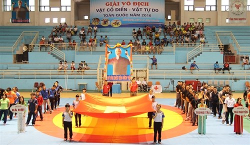 2016年全国古典式摔跤和自由式摔跤锦标赛在太原省开赛 hinh anh 1
